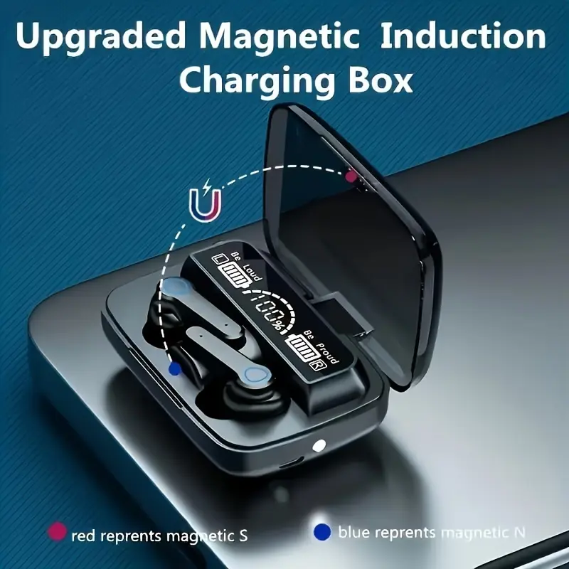 2025 NEW 1pc of TWS M19 Wireless Sports Earbuds with Hifi Stereo and Noise Reduction-Touch, 800mAh Charging Case, All Phones- Ideal for Gaming& Sports, Works TWS In-Ear Headphones for Android/IOS