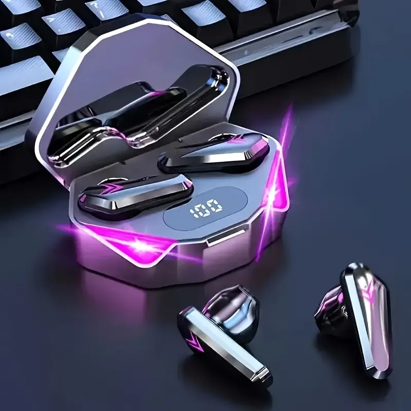 New TWS Wireless Earbuds with LED Display, Controls, and Anime Theme - Compatible with iOS/Android, Portable Audio, Music Listening, Modern Earphones, Trendy Accessories, Plastic Build, Touch Controls, Inear Headphones, Android Users, Ios Users