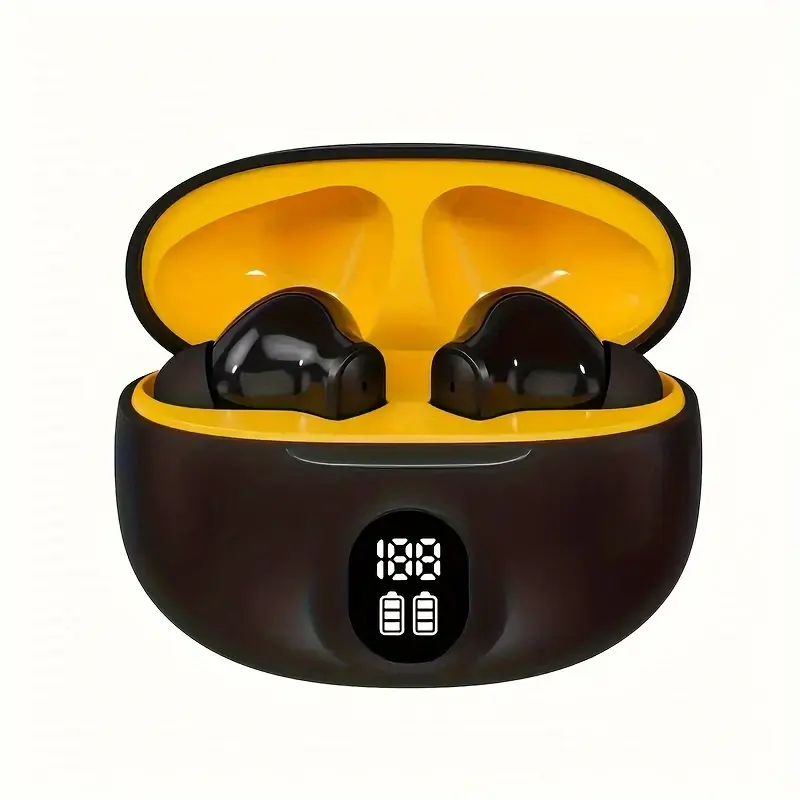 2025 New Generation Wireless Earbuds - LED Display, Hi-Fi HD Stereo Sound, Sweat-Resistant Design for Sports, Music & Gaming, In-Ear Fit, Advanced Technology, Wireless Connectivity, Rapid USB Charging, Gaming Headphones, Modern Earbuds, Durable Plastic, Noisecanceling Mic, Fitness Enthusiasts, Airpod Case, Earpod, Headphone, Earbud, Airbud