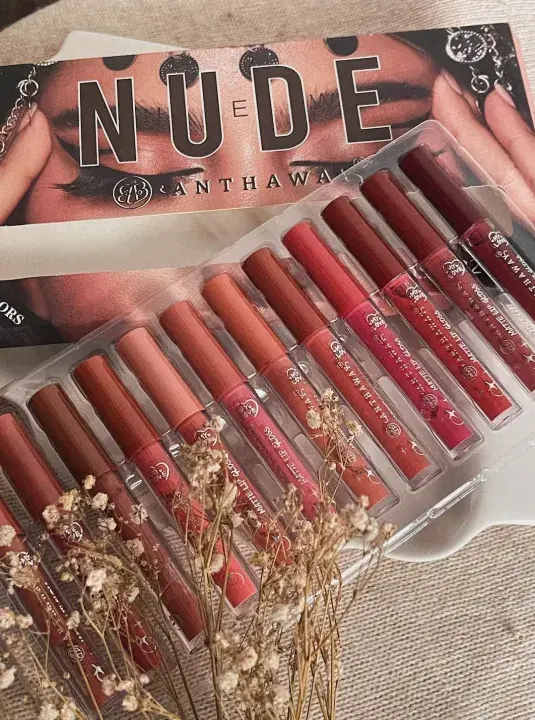 Nude matte lipgloss pack of 12 and 6 and 3.