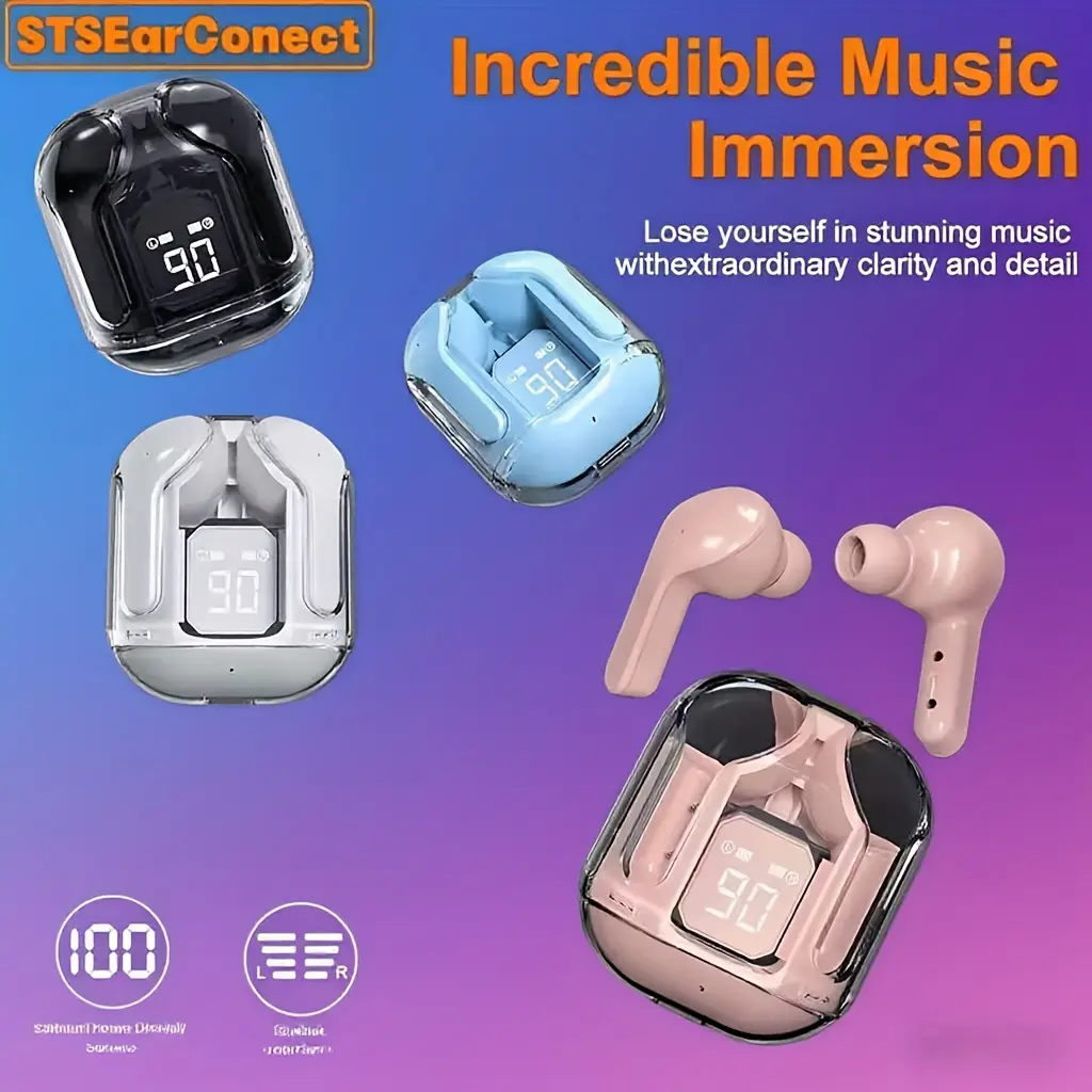 High-Fidelity Stereo Wireless In-Ear Headphones with Touch Control, Low Latency, Portable Charging Case, Compatible with Sports Music and Gaming Scenes, Workout Earbuds, Stylish Audio Gear, Premium Feel, Touchsensitive Controls, Fitness Enthusiasts, Wireless Earbuds, Earbuds Wireless Wireless, Headphones Wireless Wireless, Noise Cancelling Wireless Earbuds