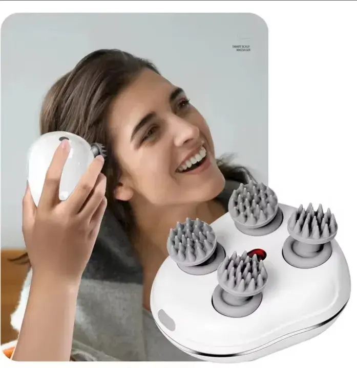 Smart Scalp Massager Heated Hair Growth HeadMassage Waterproof Brush Electric ScratcherKneading Head Massager Stress Relief