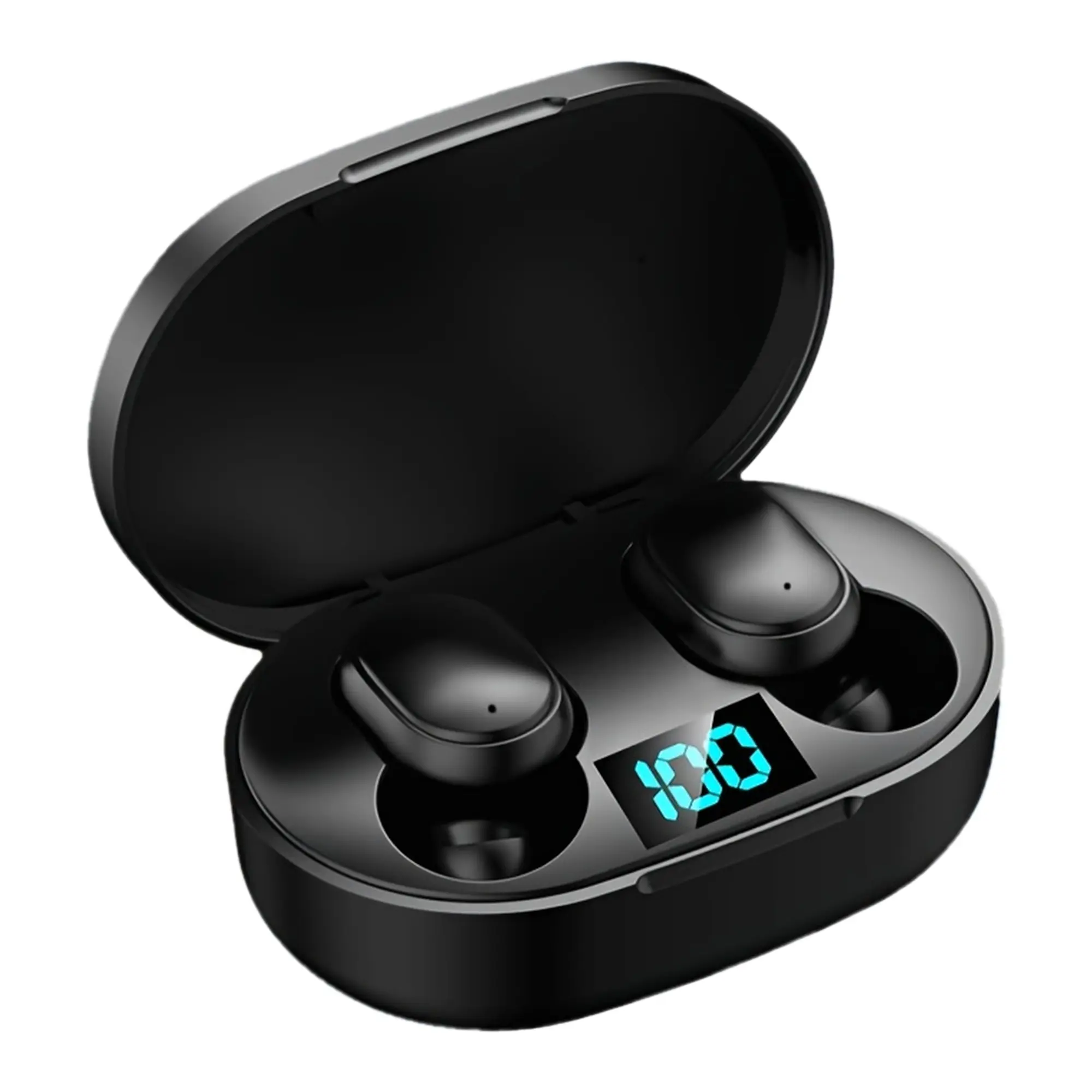 Mini Wireless Earbuds TWS Earphones with LED Display Touch Control High Fidelity Sound Game Headset, HiFi Wireless Earbuds with Digital Display, In Ear Headphones Hi Fi Stereo TWS True Wireless Headphones with Microphone - Touch, Volume Control, Sports Headphones, Equipped with Digital Charging Case, Suitable for Sports Games and Exercise