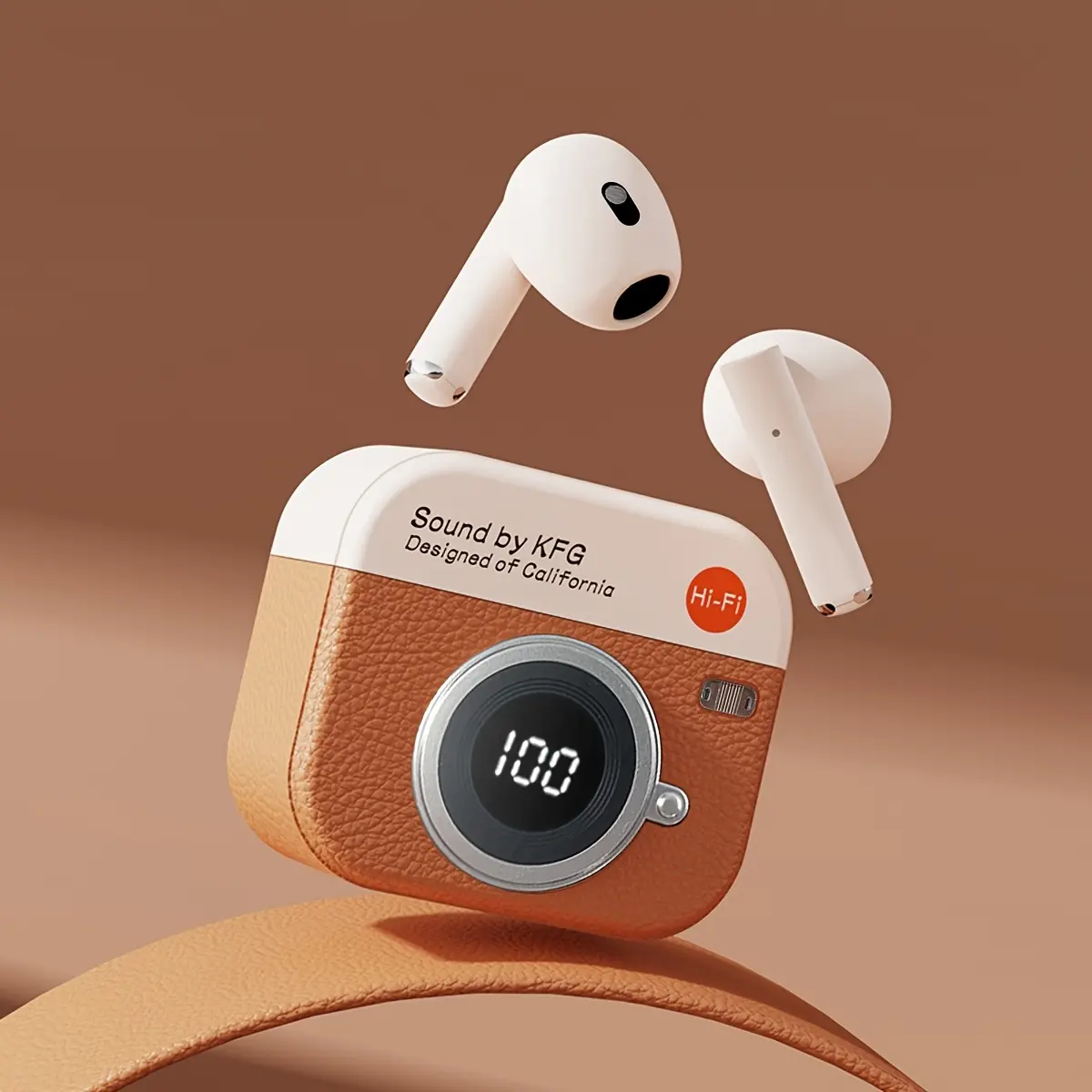 New Senyang True Wireless cartoons camera with music semi in-Ear Headphones couples sports mini Earbuds video TWS 9D HIFI Stereo HD calling Stereo Cortical Earphones for Android for iPhone music Cellphone smart Earpieces headphones