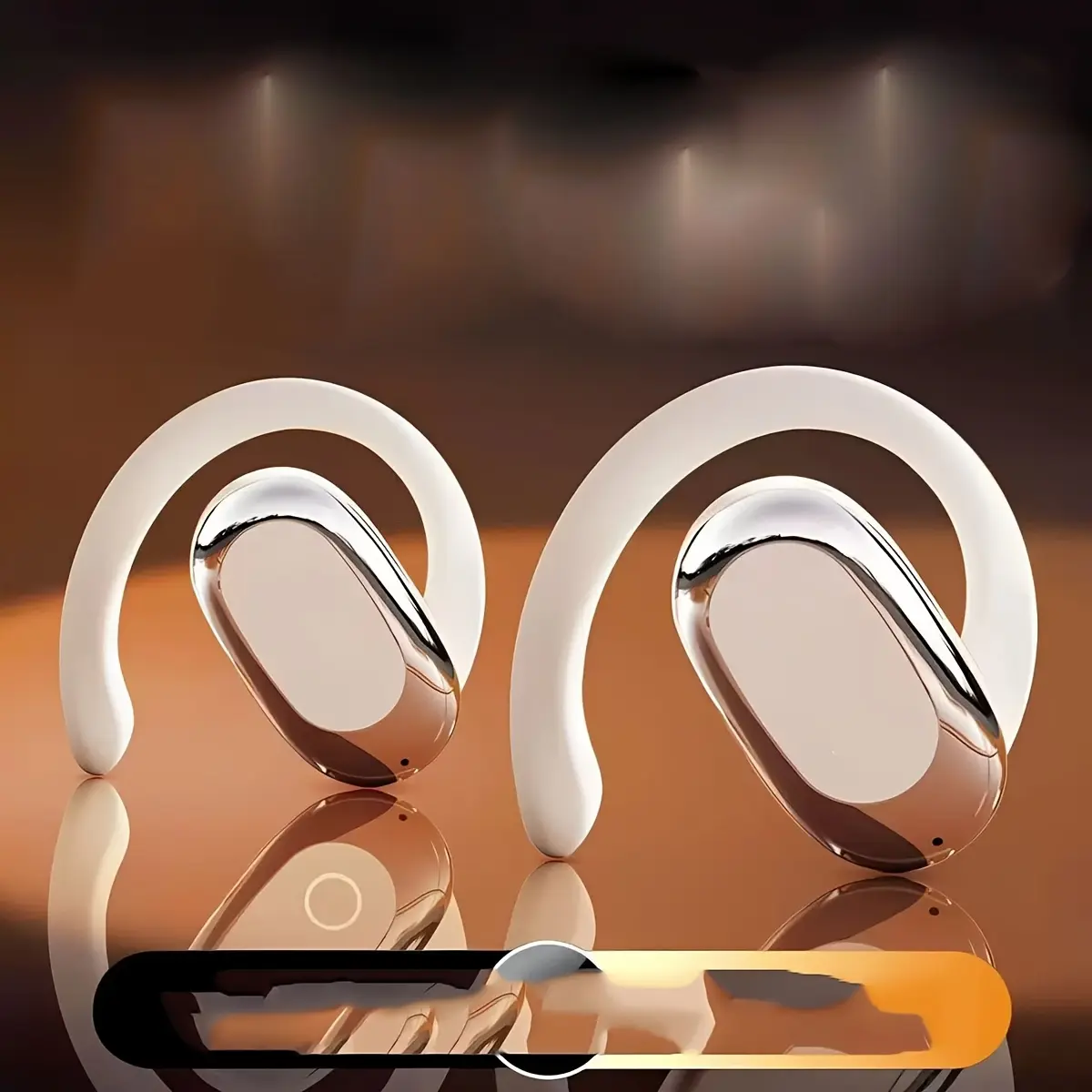 Wireless Earbuds with Earhooks - Pure Bass Sound, Noise Cancelling, Built-in Microphone for Hands-Free Calls, Rechargeable Lithium Battery, Dual-LED Display, Ideal for Running, Sports, and Fitness Enthusiasts, Sports Headphones | Modern Earbud Design | Comfortable Fit Earbuds