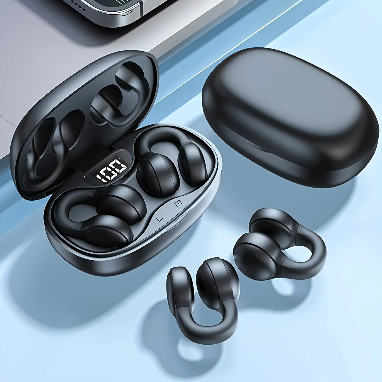 New Wireless Music Earphones - Touch-Controlled, Foldable, Rechargeable Wireless Earbuds with Microphone, Volume Control, and Call Function for iPhone and Android, Exercise Headphones|Foldable Earphones|Rechargeable Earphones