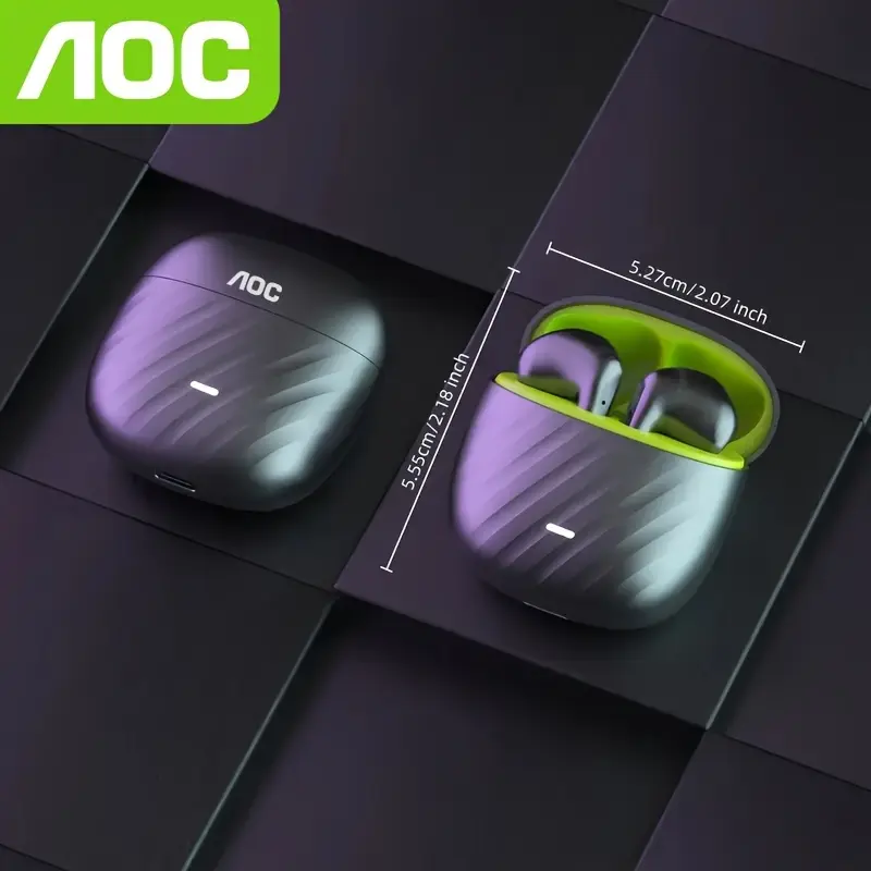ASUS Wireless Earbuds with Built-in Microphone, Touch Control, Volume Adjustment, Long Battery Life, and Noise Reduction for Calling, Gaming, and Music - Black & Green, Gaming Headphones, Sleek Earbud Design, Durable Plastic Case