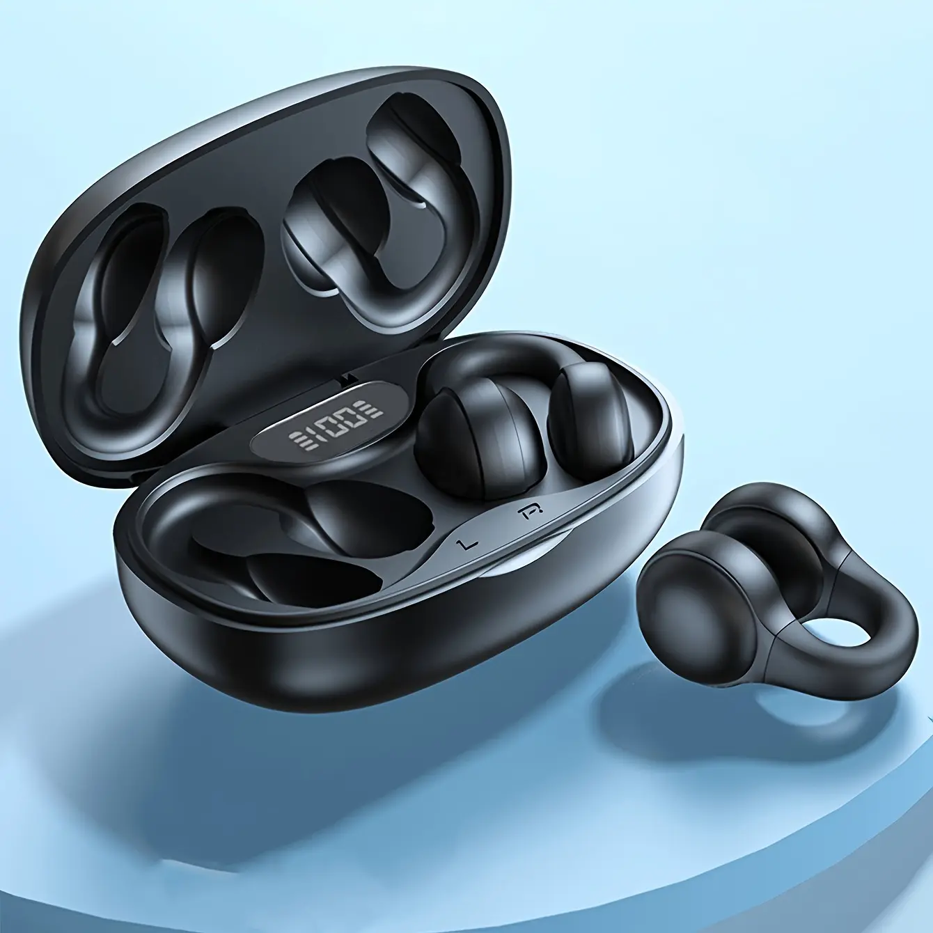 True Wireless clip-on music headset sports Earbuds video TWS HIFI bass ACC Stereo HD calling Earphones adapted for xiaomi & iPhone Cellphone gaming Earpieces Couples smart macaron headphones