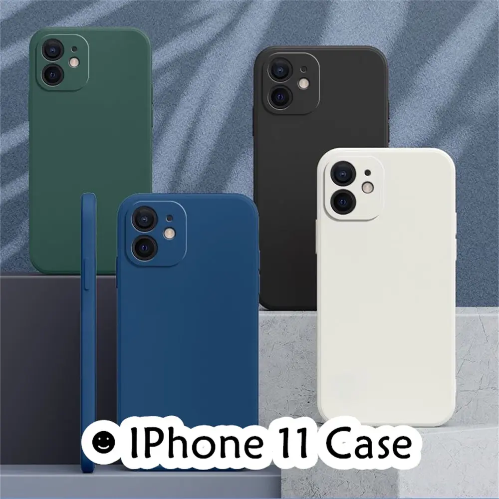 Original For IPhone 11 Silicone Full Cover Case Dirt resistant Phone Case Cover