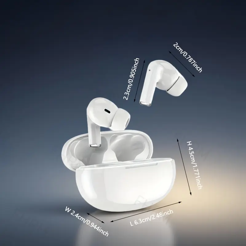 FHRM Sport Wireless Earbuds BT5.4 Hi-Fi Sound, Long Play Dual Device Pairing, Lightweight Case for Travel Christmas Gifts White, Wireless Mini Earbuds, Workout Earbuds, Running Earbuds, Stylish Earbuds, Portable Case, Highquality Sound, Noise Isolation, Sport Headphones, Wireless Headphones, Fitness Enthusiasts, Commuters