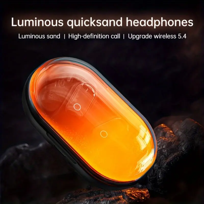 OWS New Wireless Ear Hook Headphones, Quicksand Glow-in-the-Dark Design for Running Sports Business Hanging Style with Built-in LED Digital Display Screen Compatible with Various Mobile Devices Gift Long Standby Time Clear Music and Calls, Mini Headphones, In Ear Wireless Earbuds, Earphones Wireless, Wireless Earphone, Earbud Wireless, Travel Headphones, Workout Earbuds, Ergonomic Fit, Glow In Dark, Durable Plastic, Comfortable Fit, Noise Isolation, Touch Control,