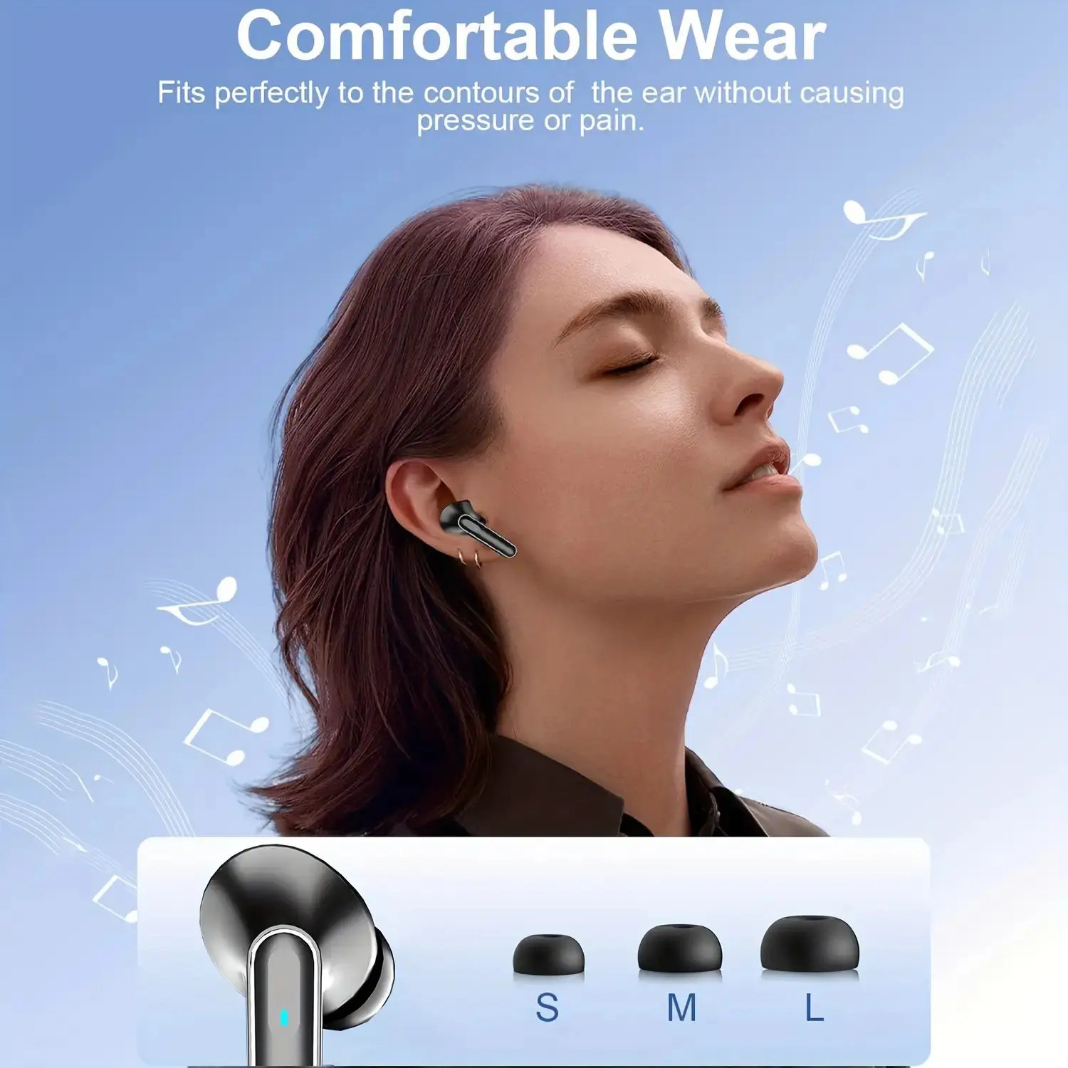 New Wireless 5.3 Earbuds True Wireless Noise Cancelling Earbuds with Microphone, Volume Control, for Sports& Exercise, Wireless Earbuds, Earbuds Noise Cancelling, Exercise Headphones, Gym Headphones, Lightweight Earbuds, Portable Earbuds, Durable Pl, Exercise Earbuds, Compact Design, Durable Build, Sweatresistant, Touch Control, Runners, Office Workers